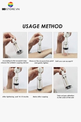 BDT688 - Set 2 chiếc hút núm vú với ống trong suốt bơm tay có 4 size