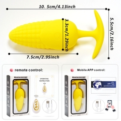 SMT1724 - Butt plugs hình bắp ngô điều khiển từ xa dài 10.5cm