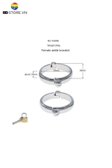 BDT270 - Còng tay chân hình oval chất liệu inox cao cấp có 4 size