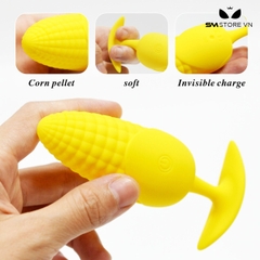 SMT1724 - Butt plugs hình bắp ngô điều khiển từ xa dài 10.5cm
