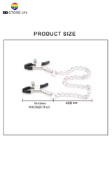 BDT035 - Kẹp ti kim loại có nút vặn thiết kế dây xích nối dài 30cm