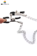 BDT035 - Kẹp ti kim loại có nút vặn thiết kế dây xích nối dài 30cm