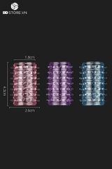 BDT081 - Bao cao su có gai xếp tầng trong suốt dài 4.3cm