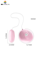 BDT097 - Trứng rung giá rẻ có dây điều khiển bằng vỏ sò dài 5.3cm