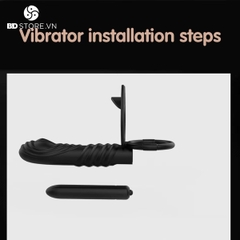 BDT1123 - Cu giả mix vòng đeo dildo chất liệu silicon mềm có độ đàn hồi tốt