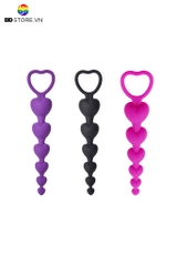 BDT116 - Anal beads với chuỗi hạt hình trái tim có quai cầm dài 18.5cm