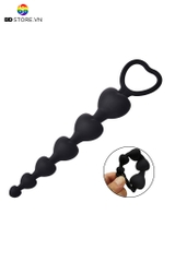 BDT116 - Anal beads với chuỗi hạt hình trái tim có quai cầm dài 18.5cm