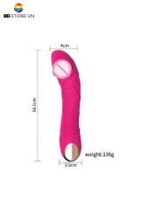 BDT1202 - Máy rung đầu dương vật có gân nổi cầm tay dài 18.1cm