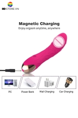 BDT1202 - Máy rung đầu dương vật có gân nổi cầm tay dài 18.1cm