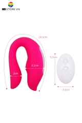 BDT1232 - Trứng rung 2 đầu điều khiển từ xa có chế độ hút dài 24.5cm