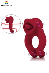 BDT1245 - Vòng rung tình yêu cao cấp mix lưỡi liếm sạc điện dài 10cm