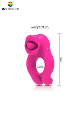 BDT1245 - Vòng rung tình yêu cao cấp mix lưỡi liếm sạc điện dài 10cm