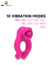 BDT1245 - Vòng rung tình yêu cao cấp mix lưỡi liếm sạc điện dài 10cm