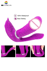 BDT1262 - Máy rung đầu dương vật sưởi ấm điều khiển từ xa dài 114mm