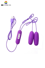 BDT1302 - Trứng rung 2 đầu có dây sạc trực tiếp kèm 12 chế độ
