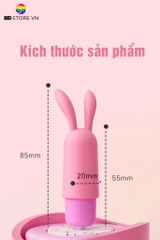 BDT1313 - Trứng rung mini ngụy trang con thỏ hồng silicon dài 85mm