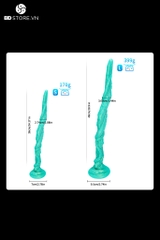 BDT1328 - Long anal silicon siêu dài thiết kế xoắn ốc và đế dính tường