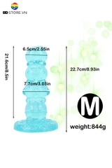 BDT1340 - Dương vật giả hít tường bi liền silicon mềm dài 15 và 21cm