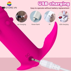 BDT1360 - Dương vật giả điều khiển qua APP có bi nổi dài 9cm