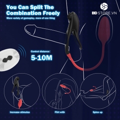 BDT1371 - Vòng rung đeo dương vật kích thích điểm G điều khiển từ xa