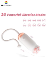 BDT1386 - Trứng rung tình yêu mini hình con mèo và chân mèo sạc điện