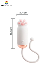 BDT1386 - Trứng rung tình yêu mini hình con mèo và chân mèo sạc điện
