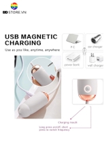 BDT1386 - Trứng rung tình yêu mini hình con mèo và chân mèo sạc điện
