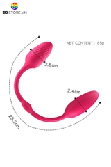BDT1387 - Trứng rung hai đầu không dây điều khiển từ xa silicon mềm