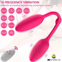 BDT1387 - Trứng rung hai đầu không dây điều khiển từ xa silicon mềm