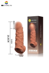 BDT1443 - Bao cao su đôn có bi và gân nổi đeo bìu dài 18.9cm