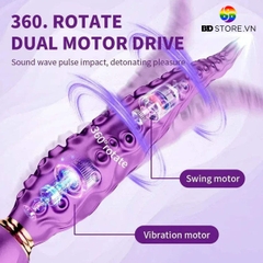 BDT1469 - Chày rung silicon ngụy trang bạch tuộc có xúc tu xoay 360 độ