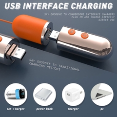BDT1550 - Trứng rung silicon 2 đầu có dây sạc điện chống nước