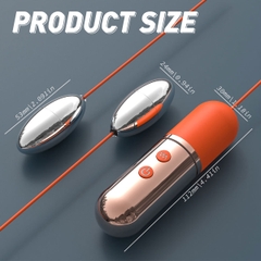 BDT1550 - Trứng rung silicon 2 đầu có dây sạc điện chống nước