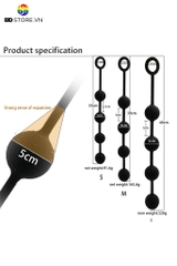 BDT1562 - Anal beads đồ chơi hậu môn silicon với 4 tầng bi tròn có 3 size