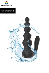 BDT1565 - Anal beads silicon điều khiển từ xa có 10 tần số dài 16cm