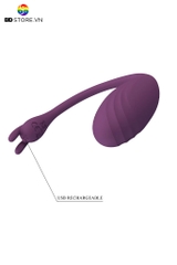 BDT1706 - Trứng rung 2 đầu Pretty Love tai thỏ sạc điện dài 10cm