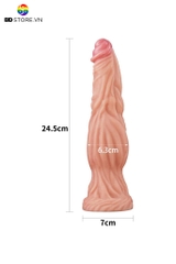 BDT1763 - Chim giả khủng lồ Lovetoy bề mặt đường vân dọc xoắn ốc dài 24,5cm