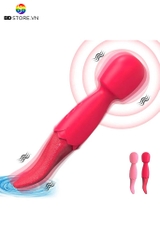 BDT1801 - Máy rung 2 đầu có đầu chày và lưỡi liếm 10 chế độ dài 186mm