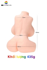 BDT1901 - Búp bê silicon mini nguyên khối có chân đế chân đùi dạng ngồi