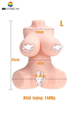 BDT1901 - Búp bê silicon mini nguyên khối có chân đế chân đùi dạng ngồi