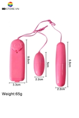 BDT192 - Trứng rung 2 đầu có dây bằng nhựa điều khiển bằng núm xoay
