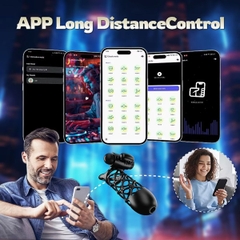BDT2027 - Vòng đeo dương vật rung mix dương vật rỗng điều khiển xa