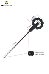 BDT2183 - Sounding silicon rung với vòng hoa mix chuỗi bi nổi dài 175mm