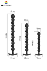 BDT2193 - Anal beads với chuỗi bi tròn 10 hạt chất liệu silicon mềm