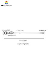 BDT2207 - Sounding đồ chơi niệu đạo thông lỗ tiểu có nắp đóng mở dài 175mm