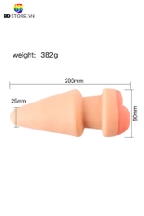 BDT2225 - Âm đạo silicon cầm tay với nón vát thon và gân sóng xoắn