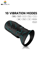 BDT2376 - Vòng rung dương vật đeo gốc với bề mặt có gân nổi dài 10cm