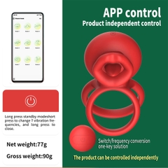 BDT2378 - Vòng rung dương vật có lưỡi liếm điều khiển qua APP và sạc điện