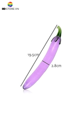 BDT2404 - Cu giả thủy tinh ngụy trang quả cà tím trong suốt dài 19cm