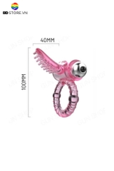 BDT2415 - Vòng rung đeo dương vật thiết kế có gai và nhánh phụ dài 10cm